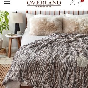 Overland Winter Frostine true fur blanket